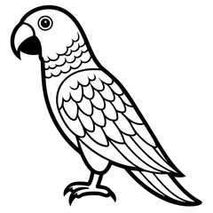 Fototapeta premium Hand drawn of Cockatoo parrot in zentangle style for Adult coloring book page, shirt design effect, logo, tattoo and decoration.Vector illustration.