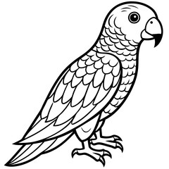 Hand drawn of Cockatoo parrot in zentangle style for Adult coloring book page, shirt design effect, logo, tattoo and decoration.Vector illustration.