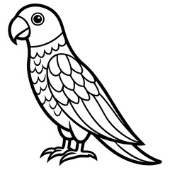Hand drawn of Cockatoo parrot in zentangle style for Adult coloring book page, shirt design effect, logo, tattoo and decoration.Vector illustration.