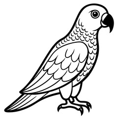 Hand drawn of Cockatoo parrot in zentangle style for Adult coloring book page, shirt design effect, logo, tattoo and decoration.Vector illustration.