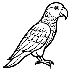 Hand drawn of Cockatoo parrot in zentangle style for Adult coloring book page, shirt design effect, logo, tattoo and decoration.Vector illustration.