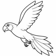 Hand drawn of Cockatoo in zentangle style for Adult coloring book page, shirt design effect, logo, tattoo and decoration.Vector illustration.