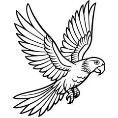Hand drawn of Cockatoo in zentangle style for Adult coloring book page, shirt design effect, logo, tattoo and decoration.Vector illustration.