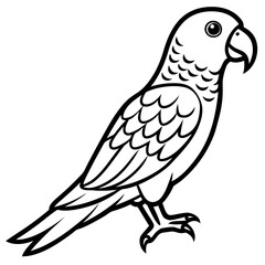 Hand drawn of Cockatoo parrot in zentangle style for Adult coloring book page, shirt design effect, logo, tattoo and decoration.Vector illustration.