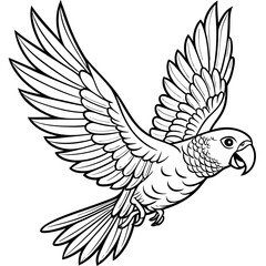 Hand drawn of Cockatoo in zentangle style for Adult coloring book page, shirt design effect, logo, tattoo and decoration.Vector illustration.