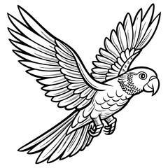 Hand drawn of Cockatoo in zentangle style for Adult coloring book page, shirt design effect, logo, tattoo and decoration.Vector illustration. © Ferdous