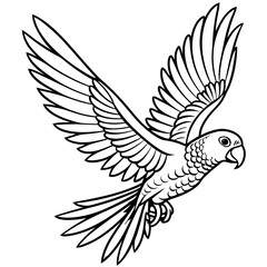 Hand drawn of Cockatoo in zentangle style for Adult coloring book page, shirt design effect, logo, tattoo and decoration.Vector illustration.