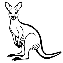 Drawing zentangle kangaroo for Adult coloring book page, shirt design effect, logo, tattoo and decoration.Vector illustration.