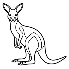 Drawing zentangle kangaroo for Adult coloring book page, shirt design effect, logo, tattoo and decoration.Vector illustration.