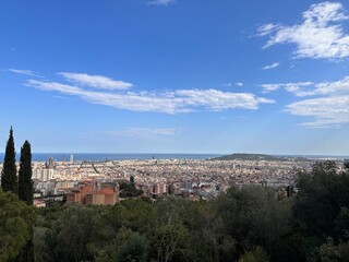 Fototapeta premium Panoramic view of Barcelona city