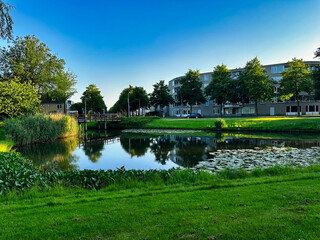 Fototapeta premium Amsterdam, the capital of Netherlands, is known for its artistic heritage, elaborate canal system and narrow houses!!