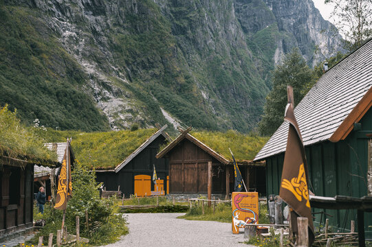 Norwegisches Wickingerdorf