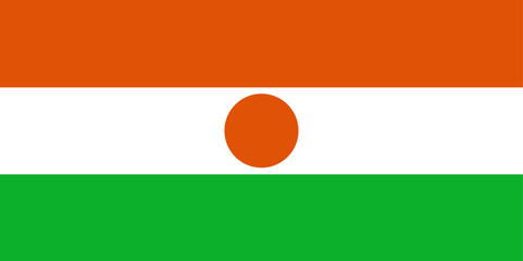 Niger flag  - vector illustration, isolated