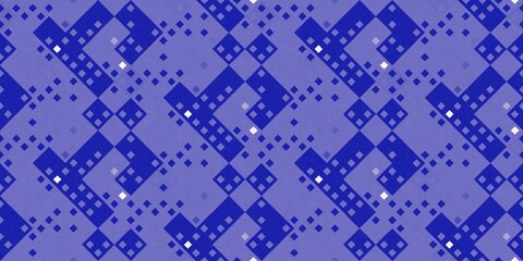 Faded electric blue glitch geo washed effect seamless border. Indigo dye grungy blotched distress abstract washi tape texture repeat. 