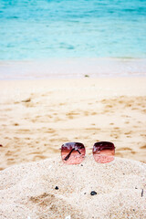 sunglasses on the beach
