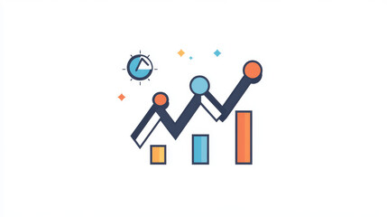 Trendy icon vector. Easy to edit. Linear style sign for web design and logos. This icon is a representation of a trend or popularity.