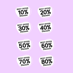 set of sale labels mega sale banner