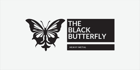 Butterfly logo design for metal music band