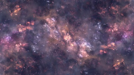 Naklejka premium A sky brimming with pink and purple stars above a field of star-studded darkness