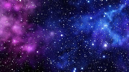 Obraz premium A sky filled with lots of bright blue and purple hues next to a space filled with stars