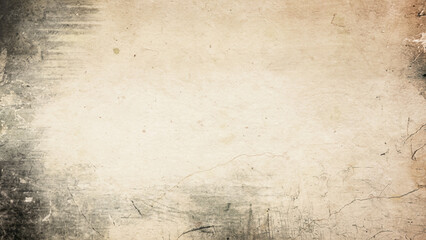 Distressed Brown Paper Parchment Background with Vintage Stains and Faded Center