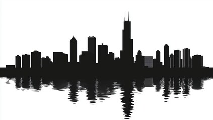 background with the image of a metropolis in dark tones	
