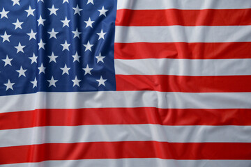 Naklejka premium Flag of USA as background, top view