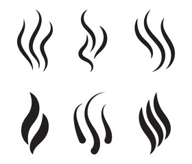 Smoke steam vector simple logo icon