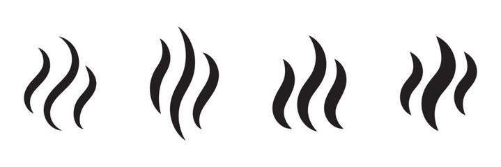 Smoke steam vector simple logo icon