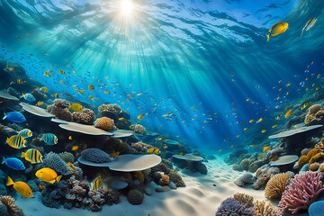 coral reef in the sea