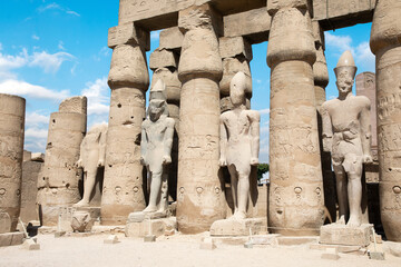 Beautiful view of ancient Luxor Temple in Luxor, Egypt