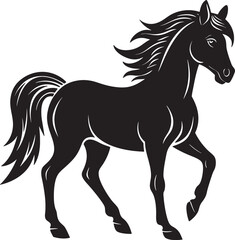 Horse silhouette design vector design illustration with a white background