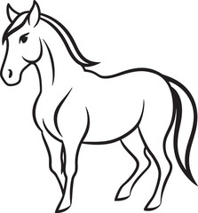 Horse silhouette design vector design illustration with a white background