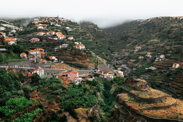 Fototapeta premium village in the mountains