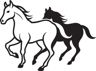Horse silhouette design vector design illustration with a white background
