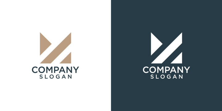 letter m abstract monogram logo vector design