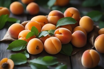 Sweet apricots leafs