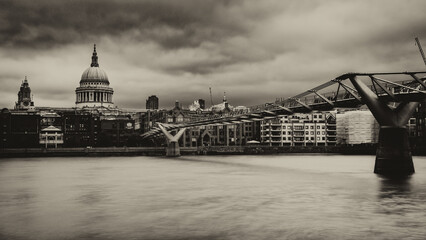 London Millenium bridge and St Paul Cathedral