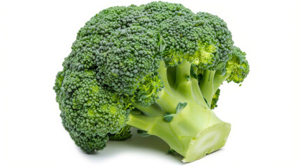 A whole broccoli isolated on white