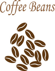 International Coffee Day 1st october, Coffee beans, isolated with white background