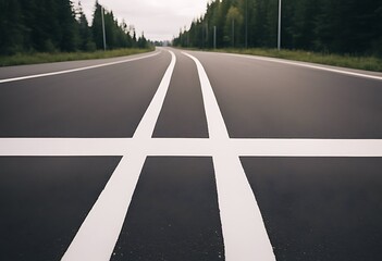 asphalt empty cycle sign road bike safety track viding white lines illustrations top first view sport bikeway trip forward security texture lifestyle fitness exercise black pointer line