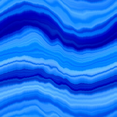 Fototapeta premium Modern summer striped blur wash seamless pattern background for trendy beach wear and coastal living designs. Repeatable alcohol ink bleed effect in blue white indigo colors