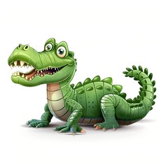 Fototapeta premium Alligator Metal element animal cartoon isolated whitebackground 16:9