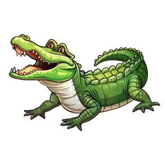 Fototapeta premium Alligator Sound element animal cartoon isolated whitebackground 16:9