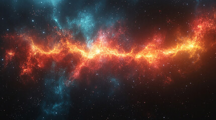 Fototapeta premium stunning night sky filled with countless stars and a mesmerizing galaxy, capturing the vastness and mystery of the universe. Perfect for illustrating the wonders of outer space and cosmic exploration