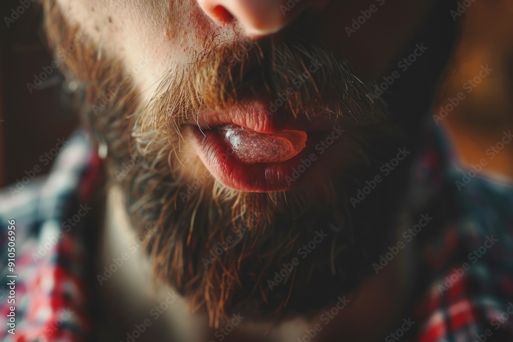 Poster portrait of a bearded man, suitable for use in personal or professional settings