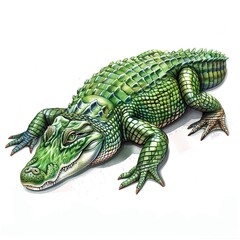 Fototapeta premium Alligator Spirit animal cartoon isolated whitebackground 16:9