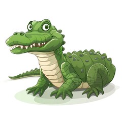 Fototapeta premium Alligator Spirit animal cartoon isolated whitebackground 16:9