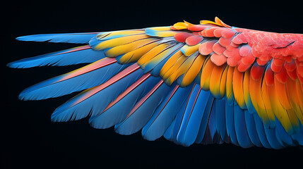 Fototapeta premium Colorful parrot feathers.