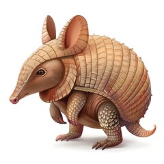 Obraz premium Armadillo Aether animal cartoon isolated whitebackground 16:9
